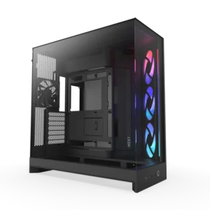 NZXT H9 Flow RGB (2025) Dual-Chamber Mid-Tower Case – All Black with RGB Fans