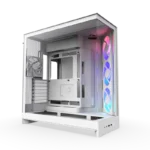 NZXT H9 Flow RGB (2025) Dual-Chamber Mid-Tower Case – All White with RGB Fans