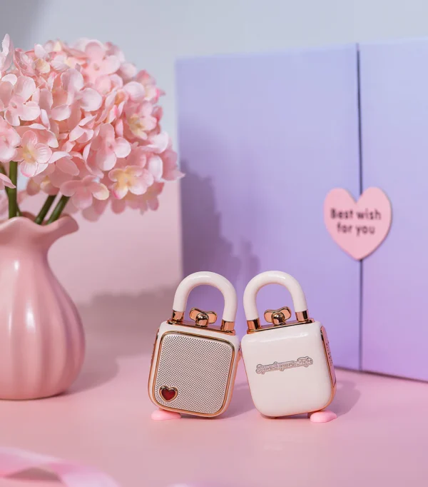 Divoom LoveLock Heart-Shaped Bluetooth Speaker - Pink - Image 4