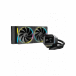 DEEPCOOL LM240 A-RGB Black AIO Liquid CPU Cooler – 240mm Radiator with Customizable 2.4" IPS LCD Screen