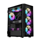 GAMEON TRIDENT III Mid Tower Gaming Case – Fixed ARGB, 4 Fans, E-ATX/ATX/M-ATX/ITX Compatible