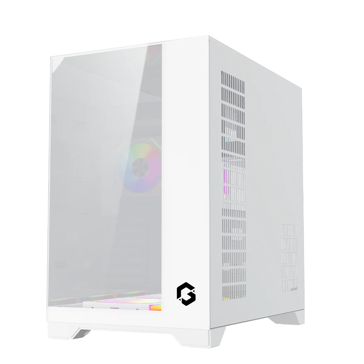 GAMEON Valkyrie I Series Mid Tower Gaming Case – White, Sleek Design, High Airflow - Image 3