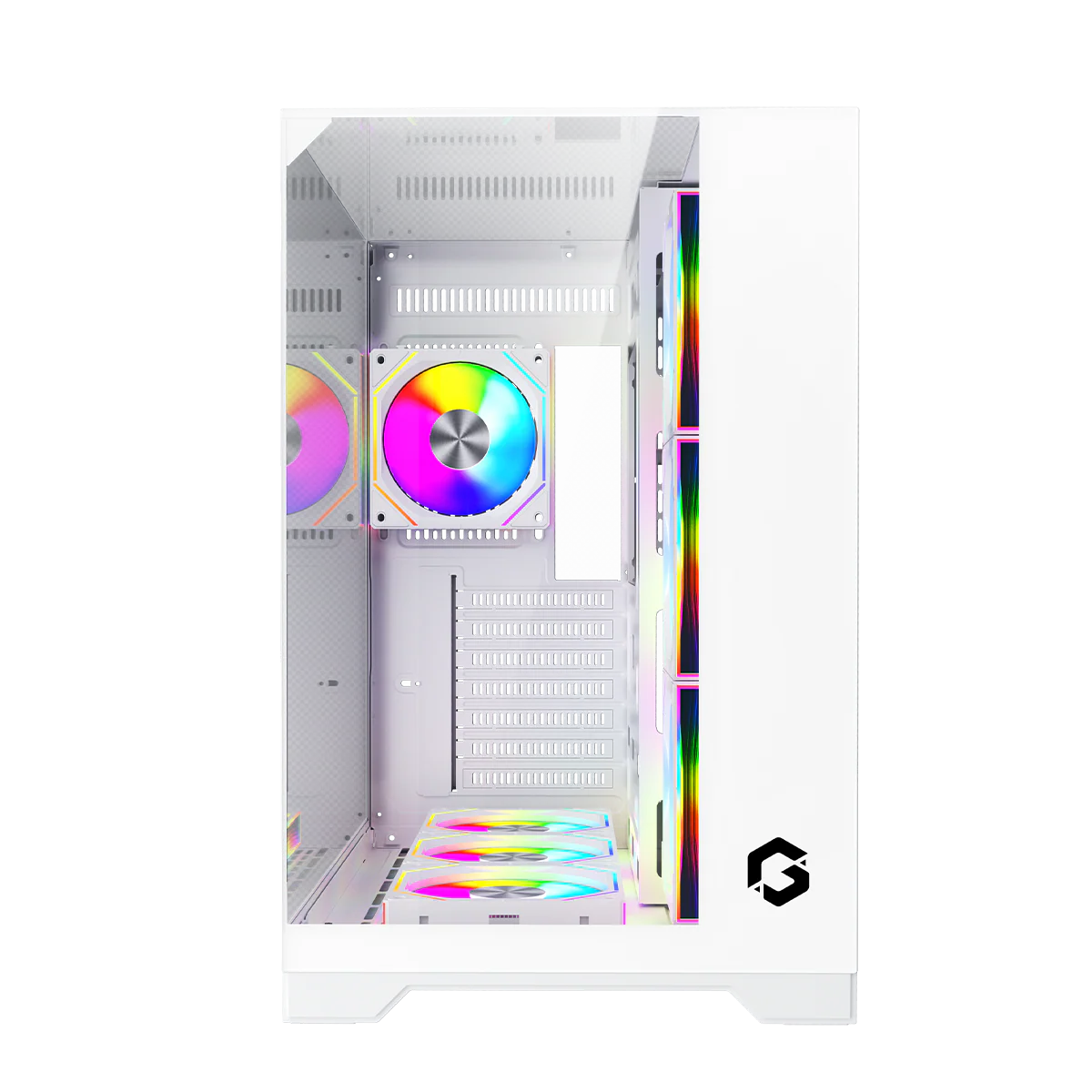 GAMEON Valkyrie I Series Mid Tower Gaming Case – White, Sleek Design, High Airflow - Image 4