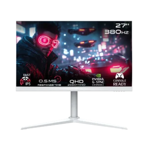 GAMEON GOAP27QHD380IPS Arctic Pro 27" QHD Gaming Monitor – 380Hz, 0.5ms MPRT, Fast IPS, HDMI 2.1, PS5 Support – White