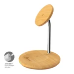 Wood Grain 2-in-1 Magnetic Wireless Charging Stand – Fast & Stylish Charging