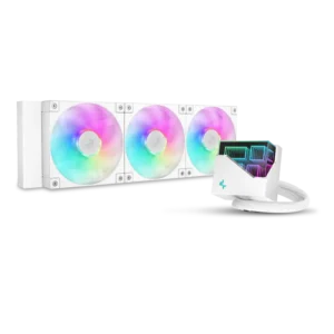DEEPCOOL LT360 White A-RGB AIO Liquid CPU Cooler – 360mm Radiator with Infinity Mirror Pump Design