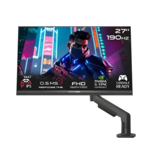 GAMEON GOM27FHD190IPSX Midnight Pro X 27" FHD Gaming Monitor – 190Hz, 0.5ms MPRT, Fast IPS, PS5 Support, Stand – Black