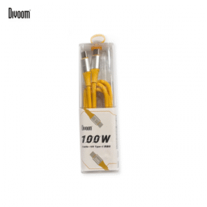 Divoom USB-C to USB-C Cable 100W | Fast Charging & Data Transfer | 1.2M – Yellow