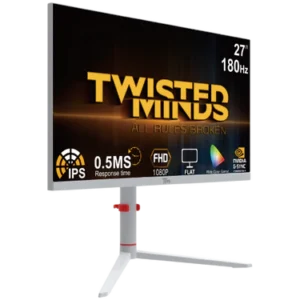 Twisted Minds Frost Series 27" FHD 180Hz 0.5ms Fast IPS HDMI 2.1 Gaming Monitor - White Edition