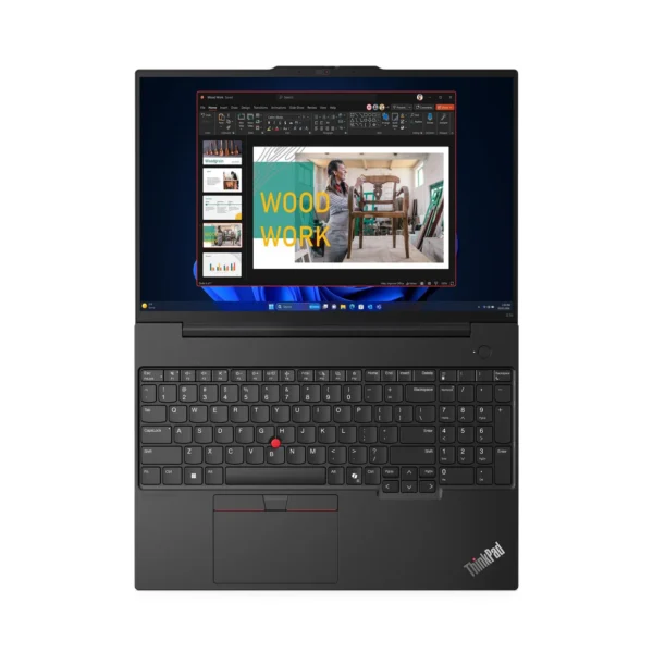 Lenovo ThinkPad E16 Laptop | Intel Core Ultra 5-125H | 8GB RAM | 512GB SSD | 16" WUXGA | Fingerprint | Bluetooth | DOS | Black | ENG Keyboard - Image 5