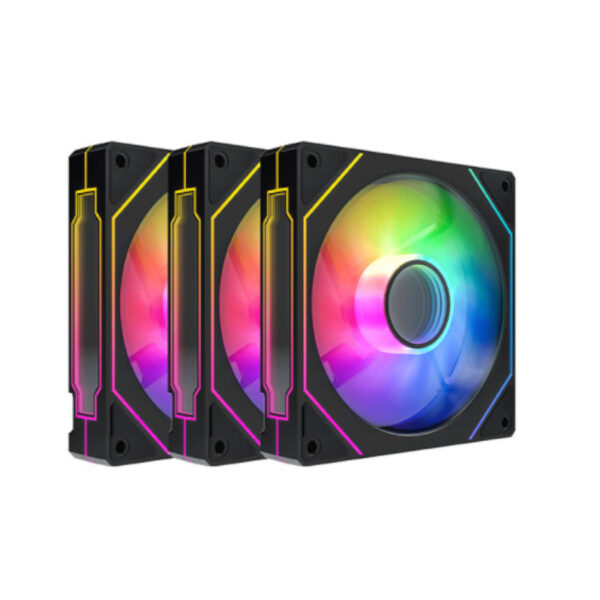 PANDORA Pack of 3 Black Case Fans – High-Performance PC Cooling