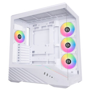 V100 White Gaming Case – Pre-Installed Fans, Mid-Tower