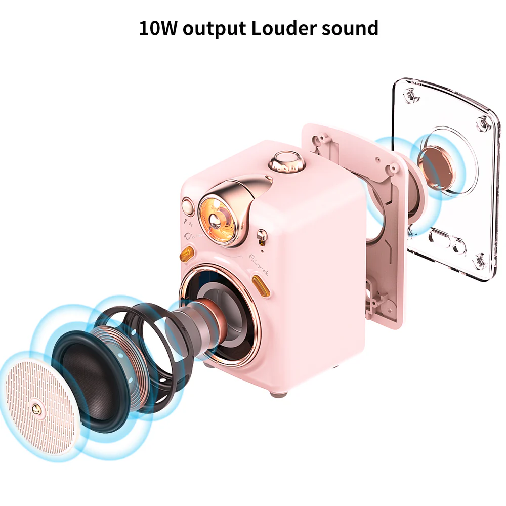 Divoom Fairy-2 Portable Karaoke Bluetooth Speaker - Pink - Image 3