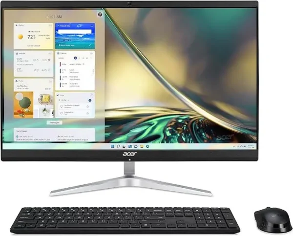 Acer Aspire C24-I750 All-in-One PC | Intel Core i7-1260P | 8GB RAM | 512GB SSD | 23.8" FHD | DOS | Black | English Keyboard