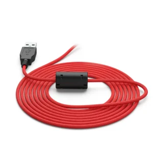 Glorious Ascended Cable – Crimson Red | Premium Braided Mechanical Keyboard Cable