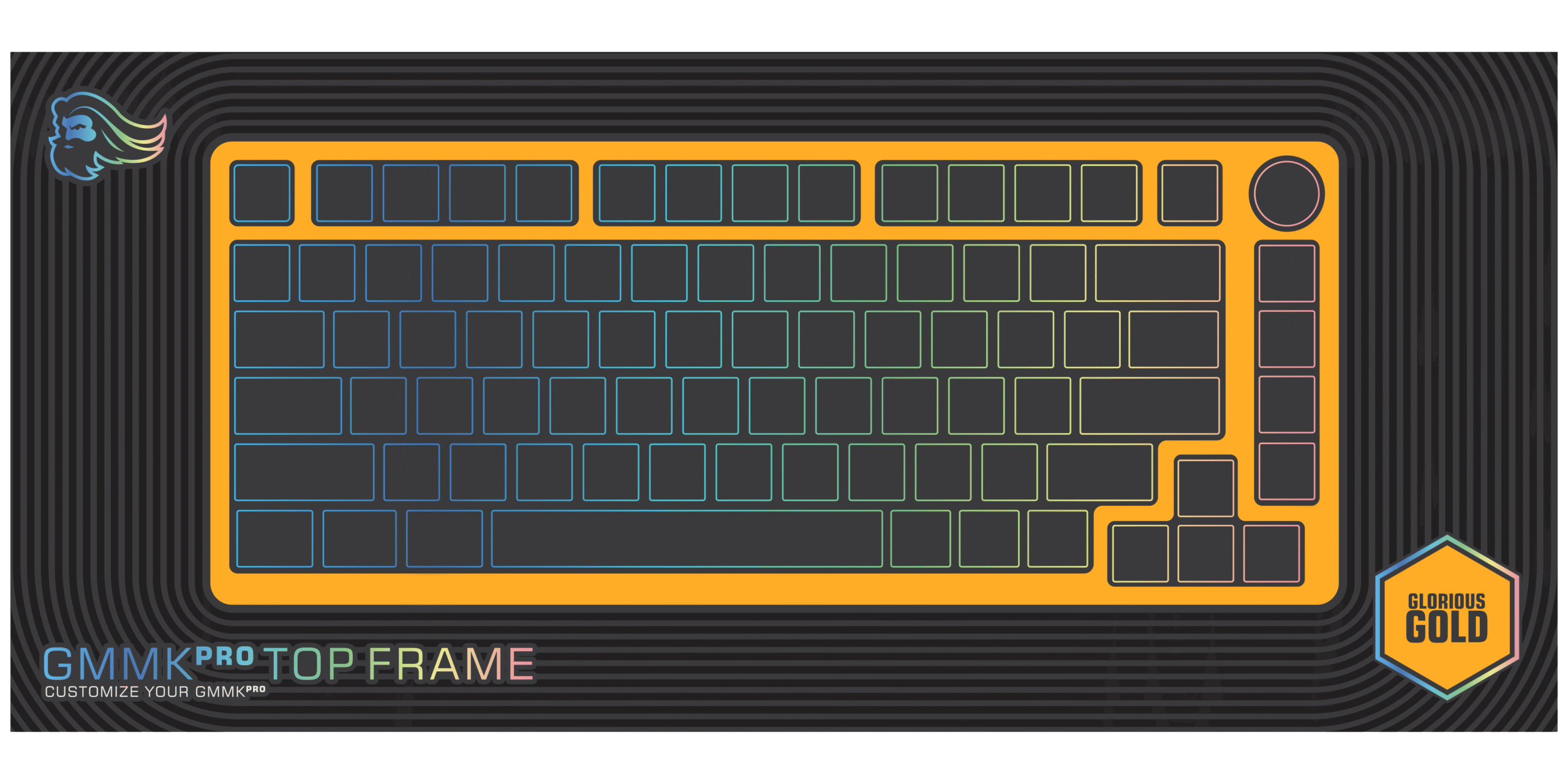 GMMK PRO 75% Alternative Top Frame - Golden Yellow - Image 2