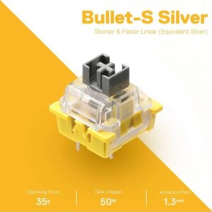 Redragon BULLET-S Mechanical Switch – 24-Pack High-Performance Keyboard Switches