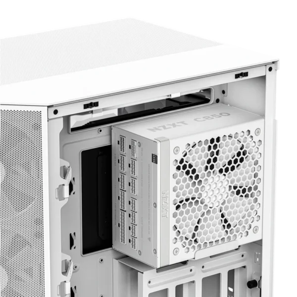 NZXT ATX 3.1 850W 80 Plus Gold Fully Modular PSU – Low-Noise (2024) White, UK - Image 2
