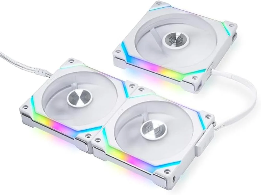 LIAN LI UNI FAN SL120 V2 120mm 3-Pack White – Premium RGB PWM Case Fans