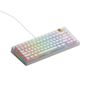 Glorious GMMK 3 75% Prebuilt Wired Keyboard – White (US Layout) | Hot-Swappable Mechanical Gaming Keyboard