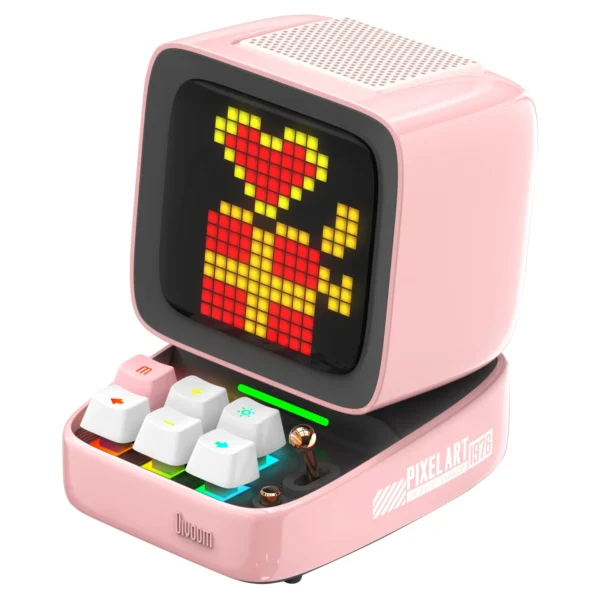 Divoom Ditoo-Pro Pixel Art Bluetooth Speaker - Pink - Image 3