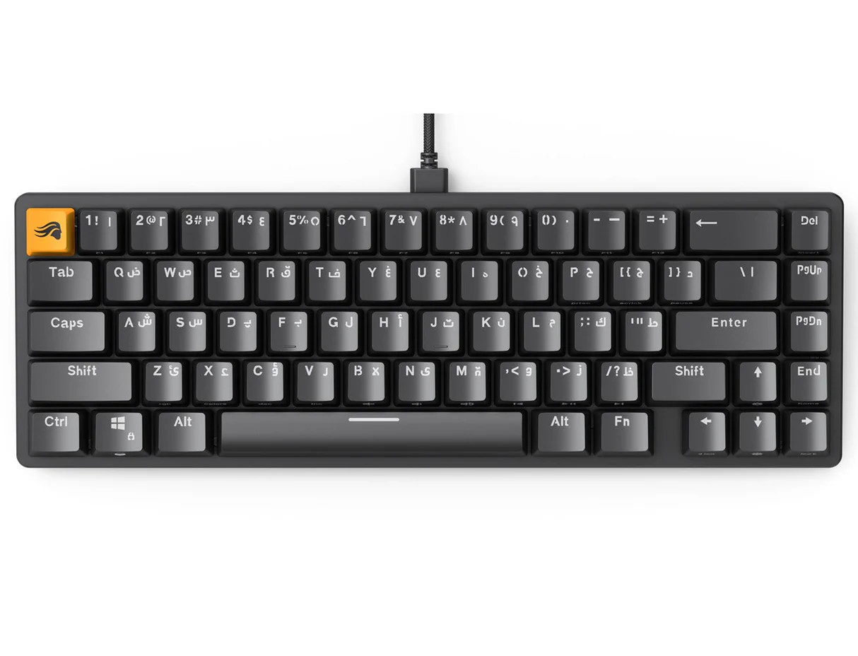 Glorious GMMK 2 65% Prebuilt Mechanical Keyboard – Black | ANSI Arabic Layout | Hot-Swappable RGB Gaming Keyboard - Image 2