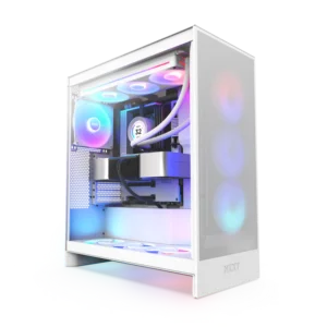 NZXT H7 Flow RGB (2024) – All White Mid-Tower ATX Case with High-Airflow Design