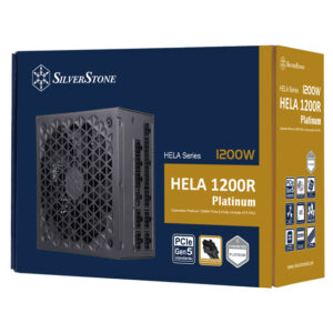 SilverStone HELA 1200R Platinum – 1200W ATX 3.0/3.1 Power Supply, Cybenetics Platinum, Fully Modular, PCIe 5 Ready