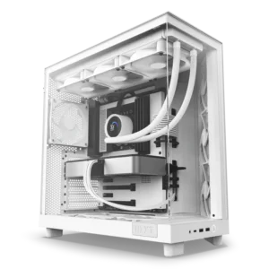 NZXT H6 Flow (2023) – All White Compact Dual-Chamber ATX Case with High Airflow