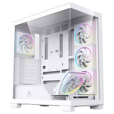 NEBULA White ATX Case [AG-NEBULA-WH] – High-Airflow Gaming & PC Chassis
