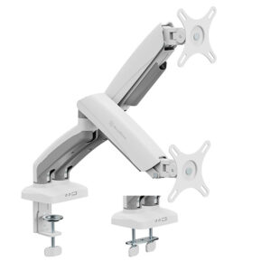 SilverStone SST-ARM26 Dual Monitor Arm – Mechanical Springs with Plastic Armor, Fully Adjustable