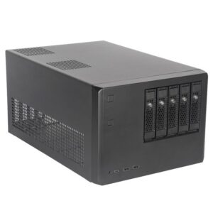 SilverStone CS351 5-Bay Hot-Swappable NAS Chassis – SAS-12G / SATA-6G High-Performance Storage Case