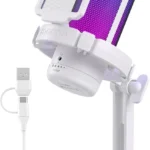 MAONO DM20 GamerWave USB Condenser Gaming Microphone | RGB Lighting | White