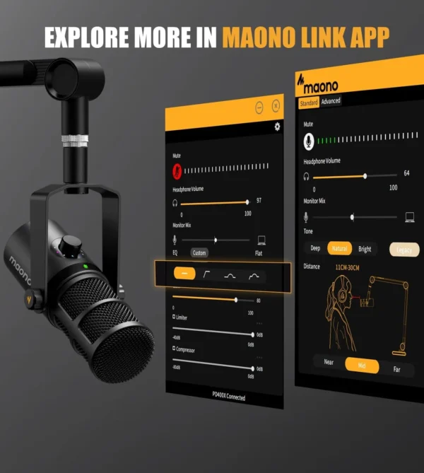 MAONO PD400X USB/XLR Dynamic Microphone | Professional Podcast & Streaming Mic - Image 4