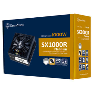 SilverStone SX1000R Platinum – 1000W SFX-L Power Supply, Cybenetics Platinum, PCIe 5 Ready, Fully Modular