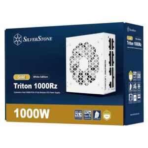 SilverStone Triton 1000Rz White – 1000W ATX Power Supply, Cybenetics Gold, Fully Modular, PCIe 5 Ready