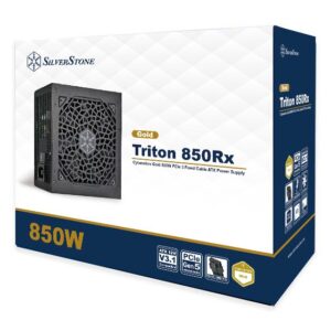 SilverStone Triton 850Rx – 850W ATX Power Supply, Cybenetics Gold, PCIe 5 Ready, Fixed Cable
