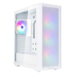 FARA 515XR White ATX Mid-Tower PC Case – Superior Airflow, Dual Radiator Support, Rainbow Lighting