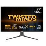 Twisted Minds 27 Inch QHD 180Hz 0.5ms Flat Gaming Monitor - High Performance Display