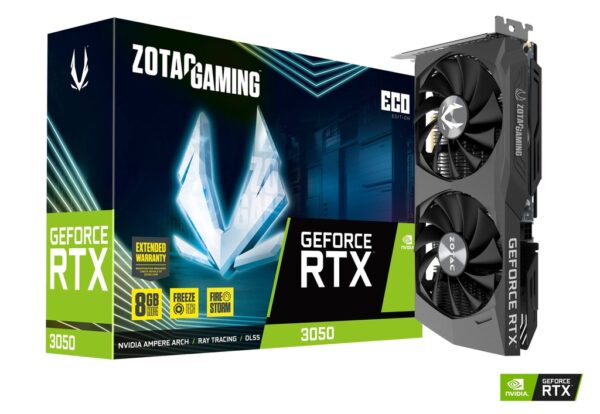 ZOTAC GAMING GeForce RTX 3050 ECO – 8GB GDDR6 Efficient Gaming Graphics Card
