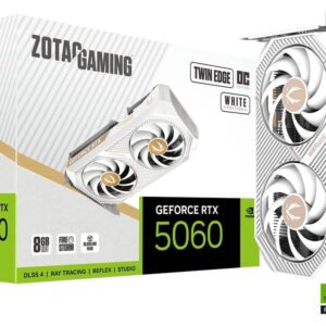 ZOTAC GAMING GeForce RTX 5060 Twin Edge OC – White Edition – 8GB GDDR6 Gaming Graphics Card