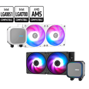 MSI MAG CORELIQUID A13 240 WHITE | 240mm All-in-One CPU Liquid Cooler with ARGB Pump & White Radiator