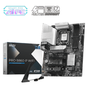MSI PRO B860-P WIFI | ATX Motherboard with DDR5, PCIe 5.0, WiFi 7 & Intel 15th/14th Gen Support