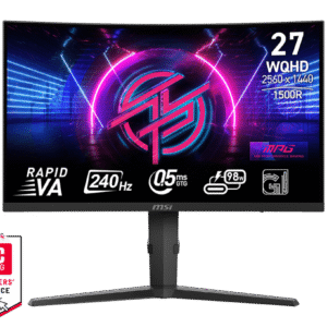 MSI MPG 275CQRXF | 27-Inch QHD Curved Gaming Monitor with 165Hz, 1ms Response & Adaptive Sync
