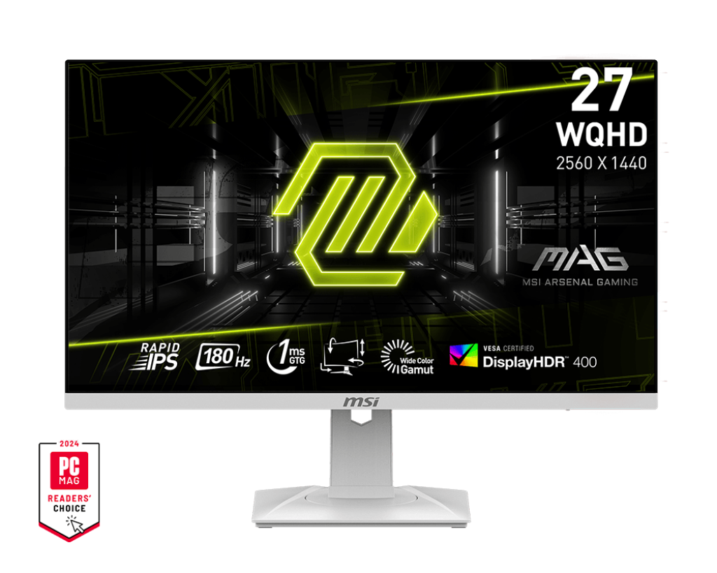 MSI MAG 274QRFW | 27-Inch QHD Gaming Monitor with 165Hz, 1ms Response & Adaptive Sync