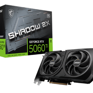 MSI RTX 5060 Ti 16G SHADOW 2X OC PLUS | 16GB GDDR6 Gaming Graphics Card with Dual-Fan Cooling & Factory OC