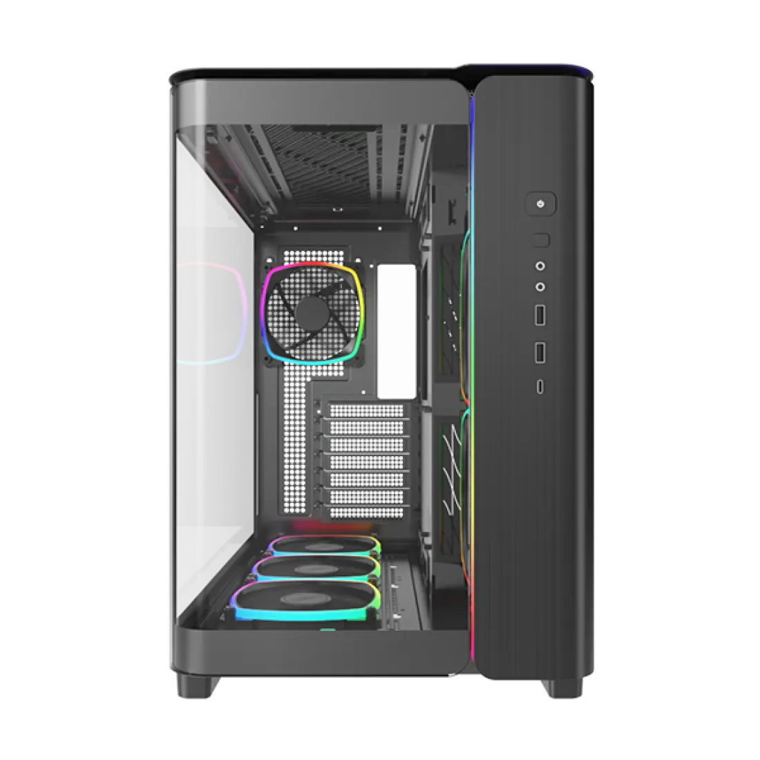 Montech KING 95 PRO Black | Mid-Tower PC Case with Tempered Glass, High-Airflow Design & RGB Support - Image 2