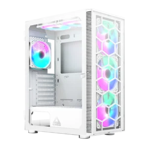 Montech X3 Glass White | Mid-Tower PC Case with Tempered Glass, High-Airflow Design & RGB Support