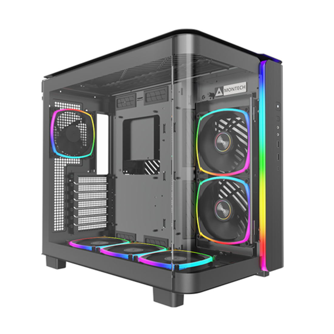 Montech KING 95 PRO Black | Mid-Tower PC Case with Tempered Glass, High-Airflow Design & RGB Support - Image 7