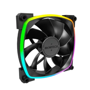 Montech RX120 PWM Black | 120mm PC Case Fan with PWM Control & High-Airflow